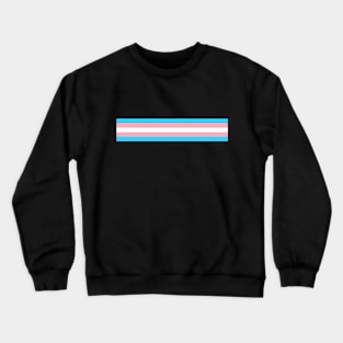 Transgender Pride Flag: Retro Horizontal Stripes Crewneck Sweatshirt